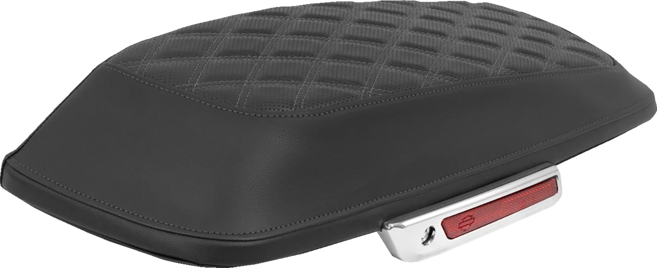 SADDLEMEN Saddlebag Lid Covers - Lattice - Gray Stitch - FLH/FLT '14-'25 L870-14-18402