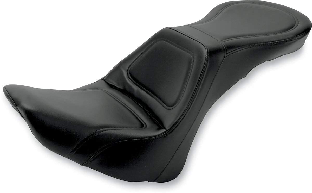 SADDLEMEN Seat - Explorer™ - Without Backrest - Stitched - Black - FLSTN '06-'17 806-15-0291