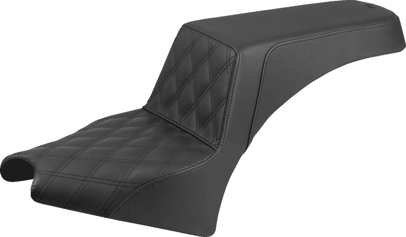 SADDLEMEN Step-Up Seat - Driver Lattice Stitch - Black - Indian Scout '25 I25-33-172