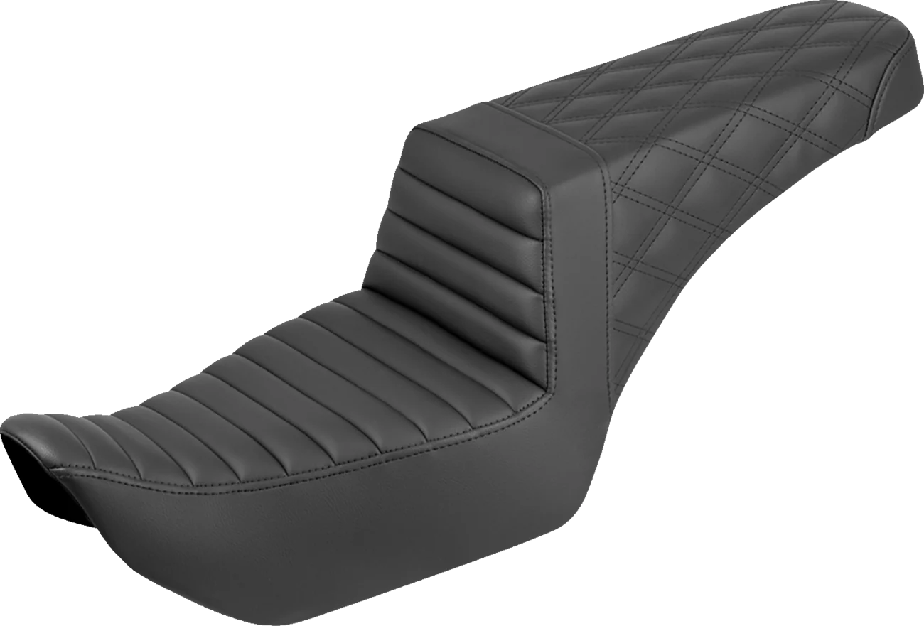 SADDLEMEN Step-Up Seat - Front Tuck-n-Roll/Rear Lattice Stitch - Nightster '22-'25 822-11-176