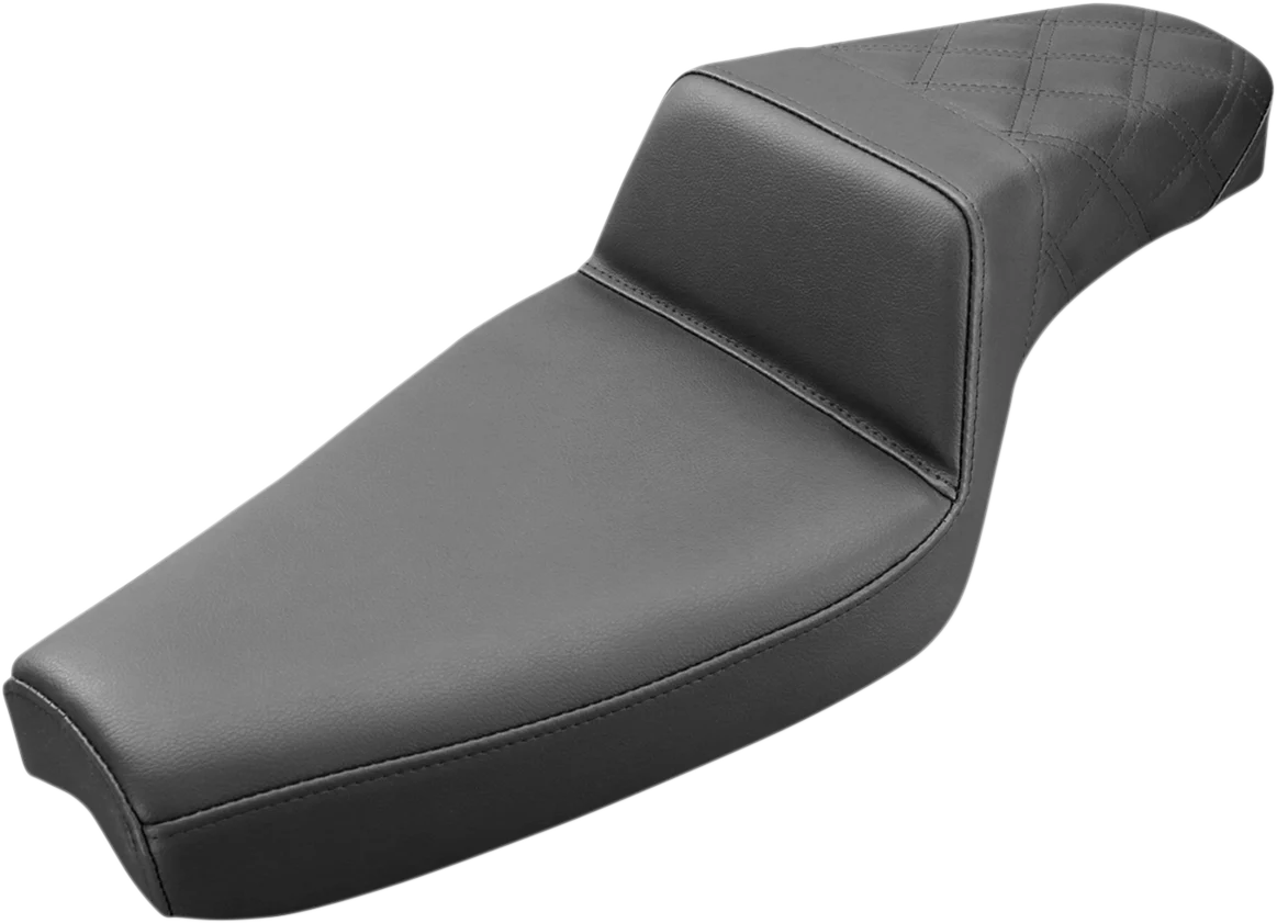 SADDLEMEN Step-Up Seat - Rear Lattice Stitch - Black - XL 807-03-173