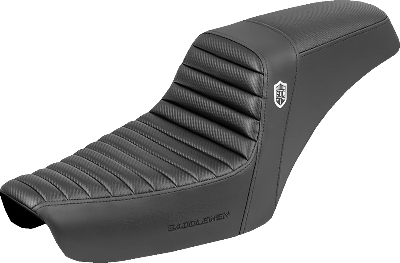 SADDLEMEN Step-Up Seat - Tuck-n-Roll - Black - Dyna '96-'03 SC89604T