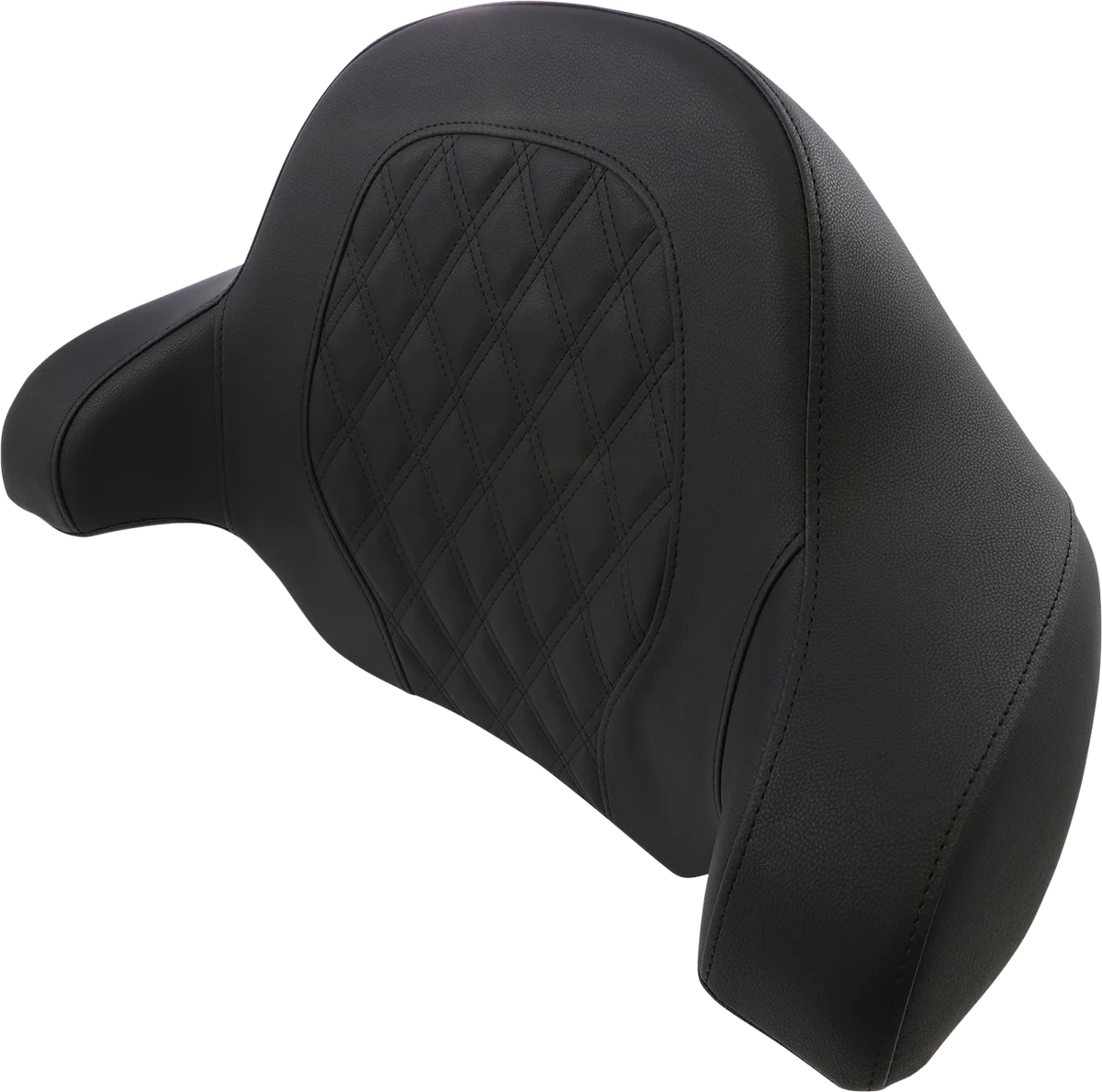 SADDLEMEN Tour-Pak® Backrest Pad - Step-Up - Lattice Stitch - Black - FL '14-'23 814-07-TPACK-SU
