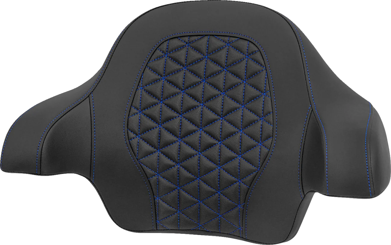 SADDLEMEN Tour-Pak® Passenger Pad - Tri-Gripper - Blue Stitch - FLH/FLT '14-'25 814-07-15601