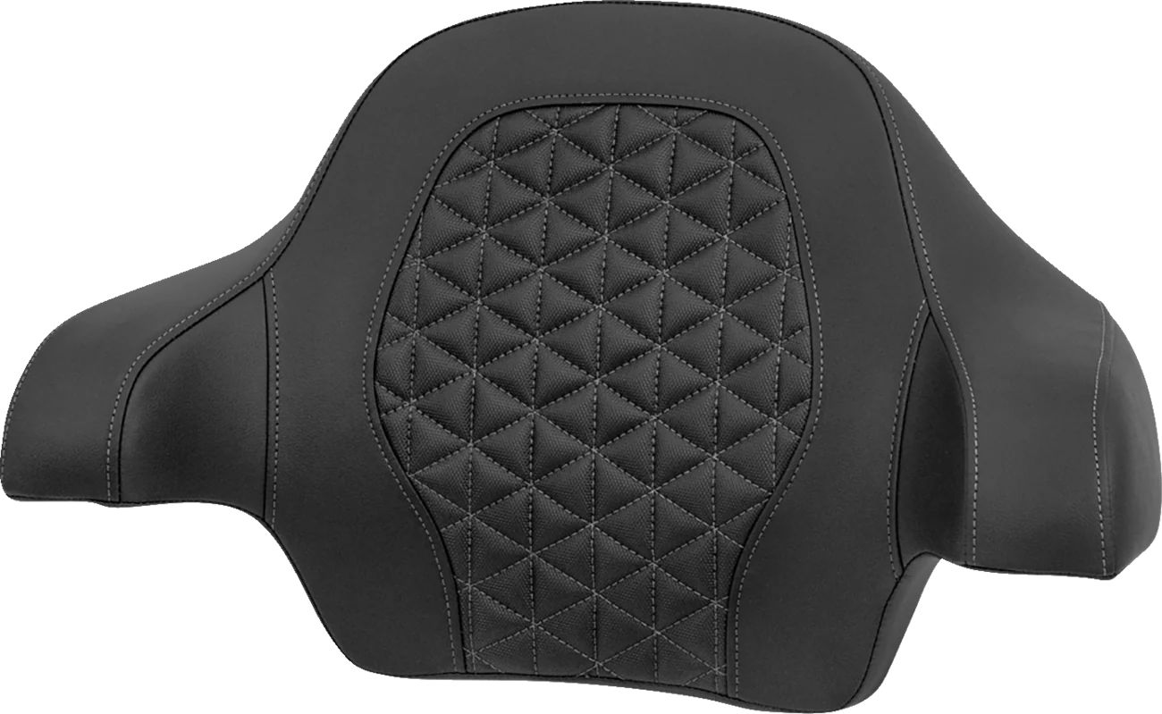 SADDLEMEN Tour-Pak® Passenger Pad - Tri-Gripper - Gray Stitch - FLH/FLT '14-'25 814-07-15602