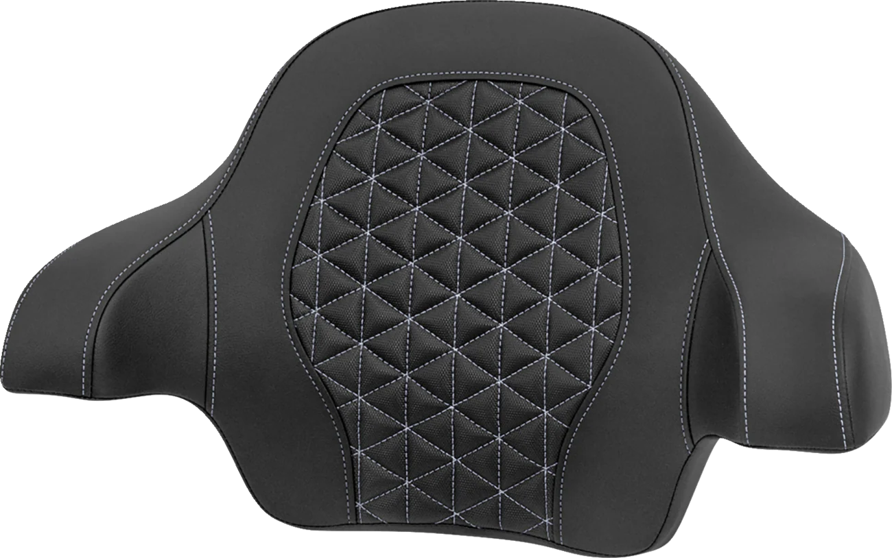 SADDLEMEN Tour-Pak® Passenger Pad - Tri-Gripper - Silver Stitch - FLH/FLT '14-'25 814-07-15605
