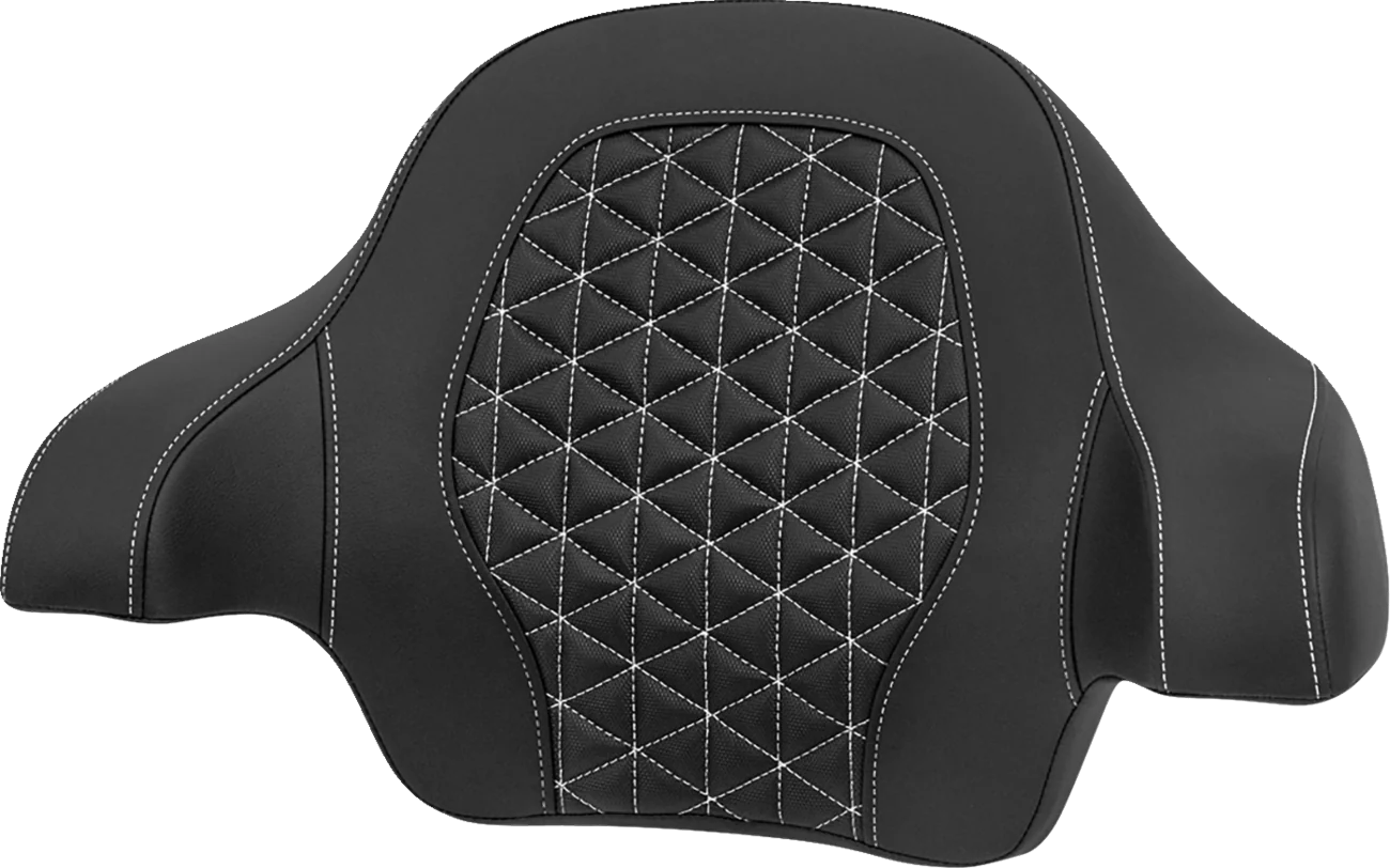 SADDLEMEN Tour-Pak® Passenger Pad - Tri-Gripper - White Stitch - FLH/FLT '14-'25 814-07-15606