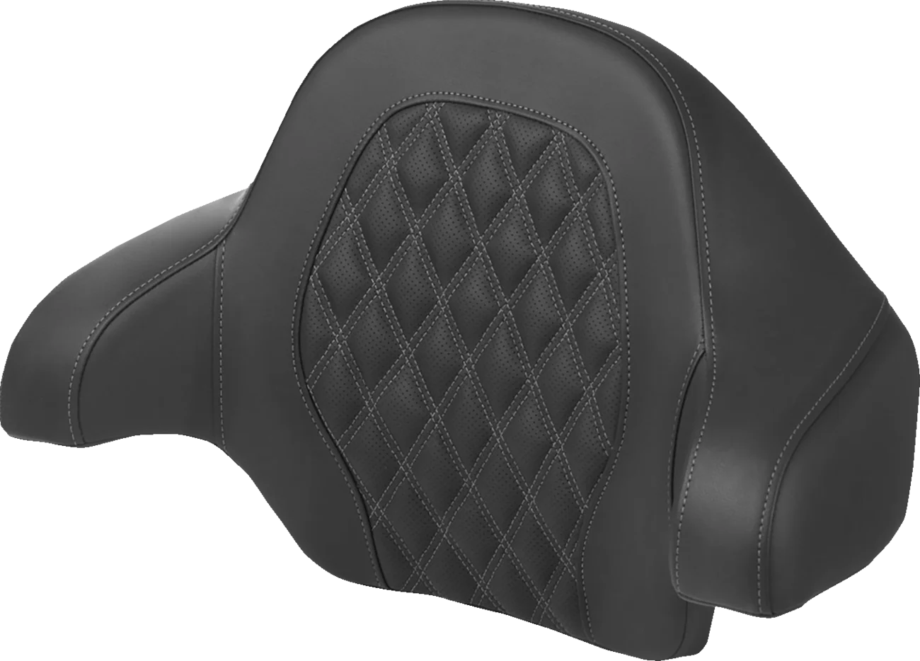 SADDLEMEN Tour-Pak? Backrest Pad - Lattice Stitch - Dark Gray Stitch - FL '14-'24 814-07-15002
