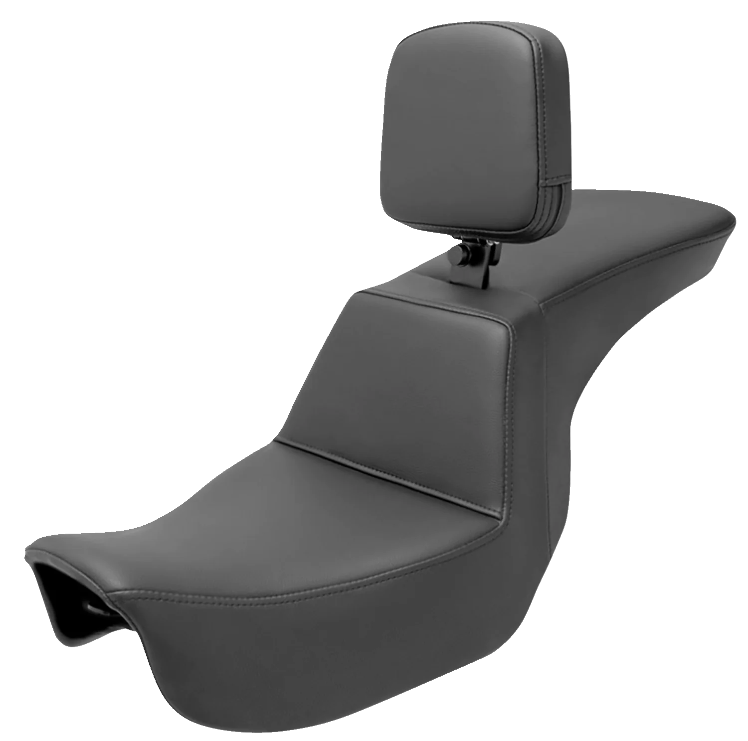 SADDLEMEN Tour Step-Up Seat - Rider Backrest - Plain - Dyna '06-'17 806-04-194BR