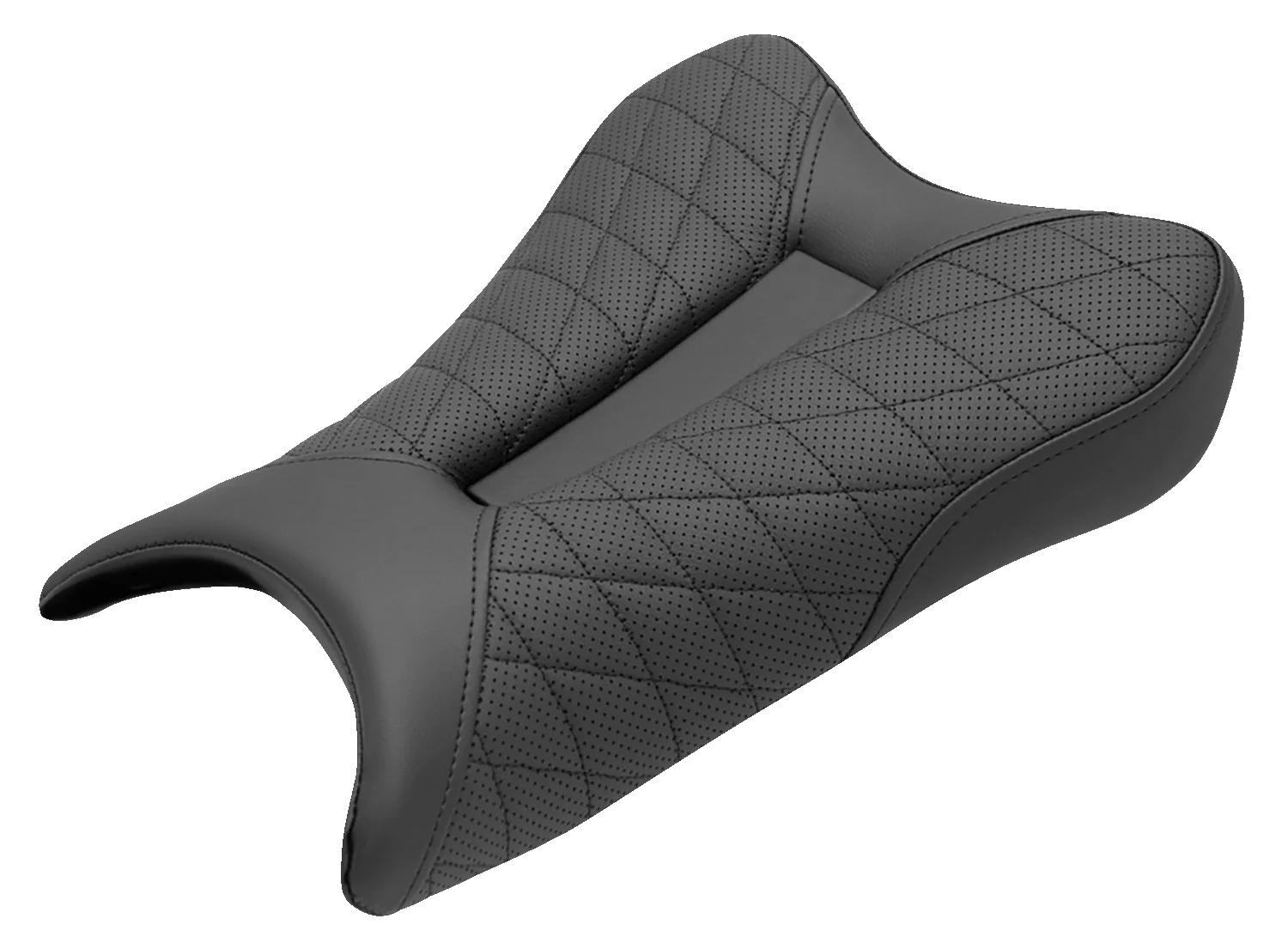 SADDLEMEN Track Seat - Lattice Stitch - Black - ZX6R '19-'22 0810-K075