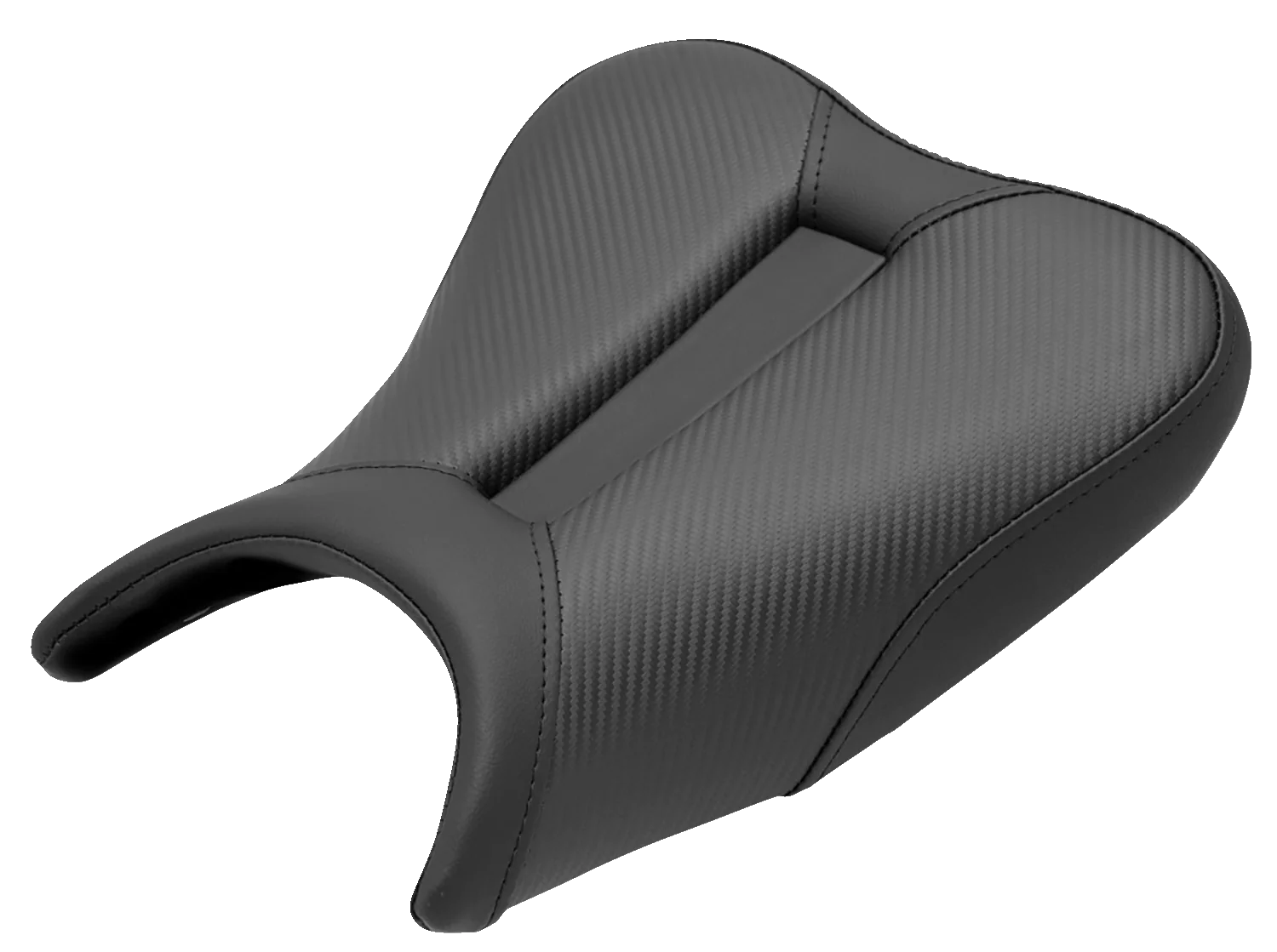 SADDLEMEN Track Seat - Solo - Carbon Fiber - Black - Ninja 400 '18-'22 0810-K080