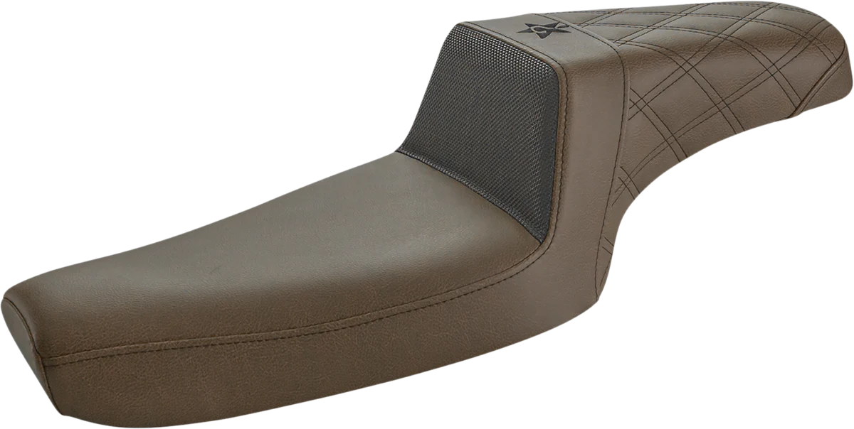 SADDLEMEN Unknown Industries Seat - Front Carbon Fiber/Black Gripper Lumbar/Rear Lattice Stitch - XL UN79-03-173BR