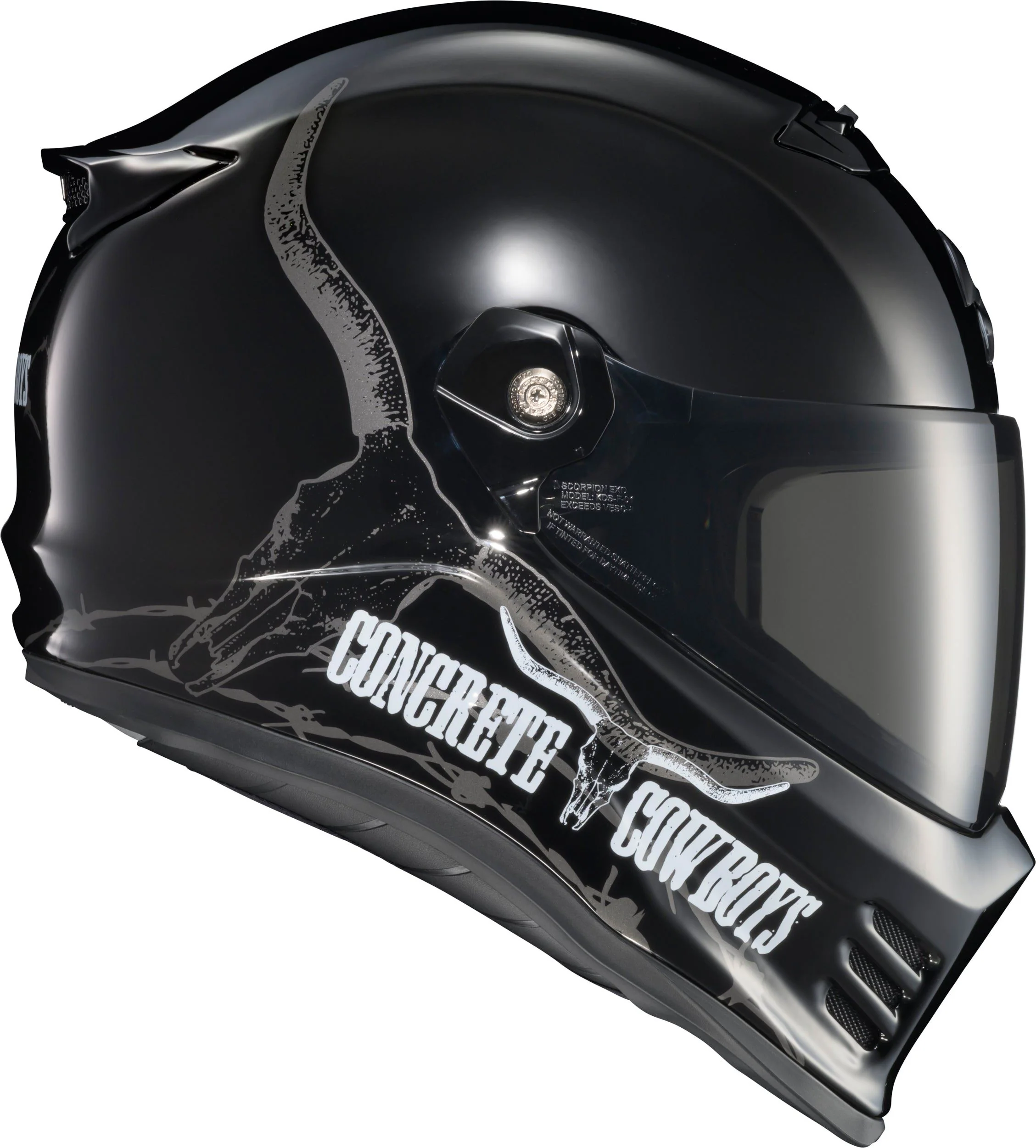 Scorpion Covert FX Full Face Helmet Concrete Cowboys Gloss Blk - Image 2