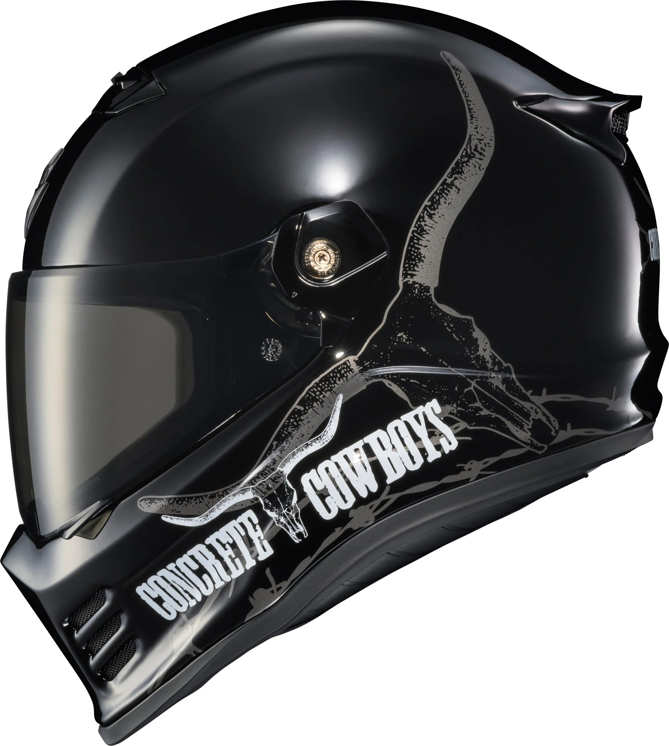 Scorpion Covert FX Full Face Helmet Concrete Cowboys Gloss Blk - Image 4