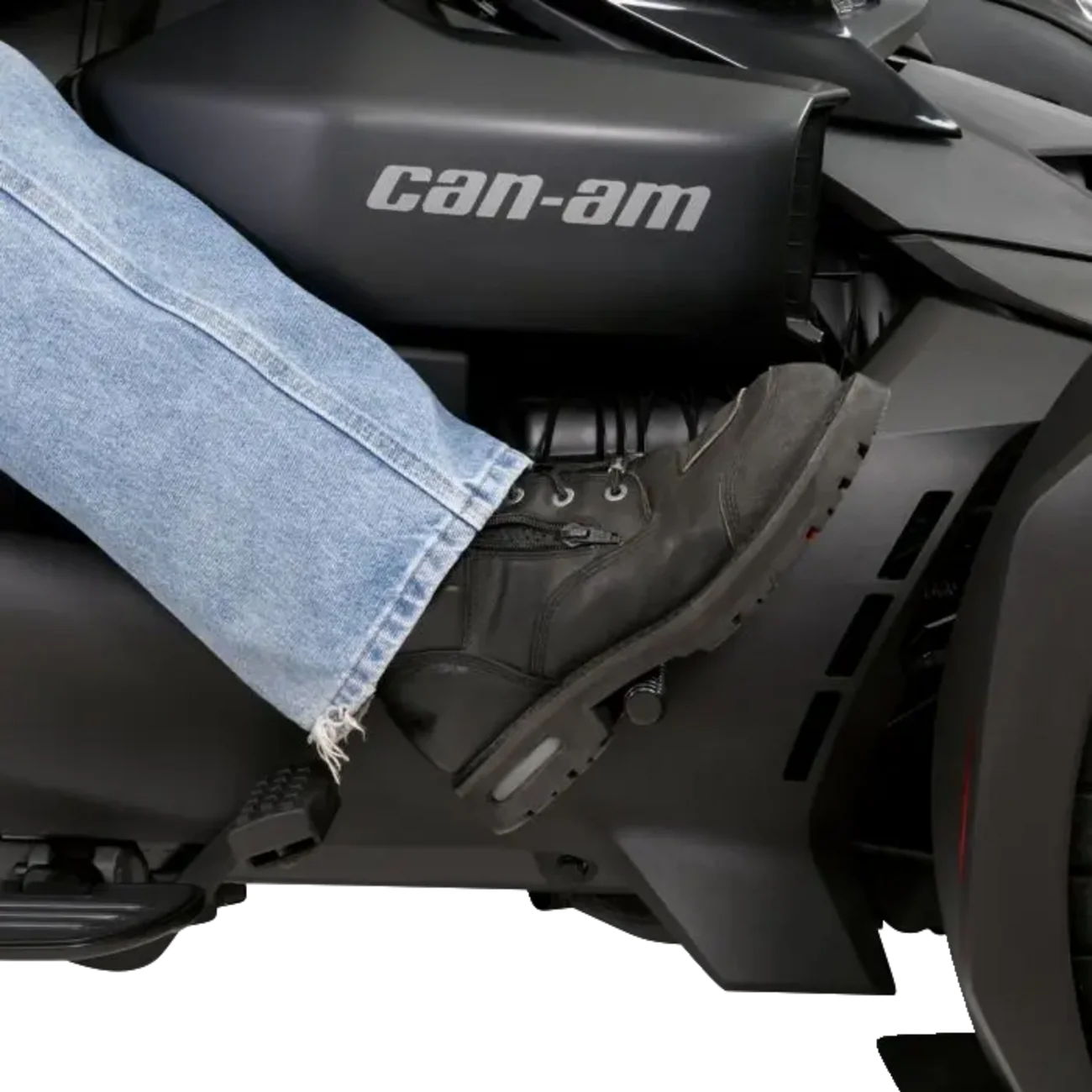 SHOW CHROME Adjustable Highway Peg - Satin Black with Contrast Cut - Can-Am 41-422 - Image 4