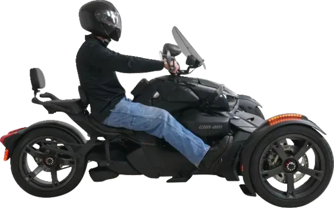 SHOW CHROME Adjustable Highway Peg - Satin Black with Contrast Cut - Can-Am 41-422 - Image 5