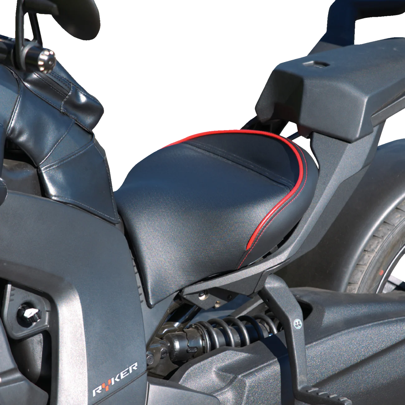SHOW CHROME Ryker Combat Seat - Black w/ Red Trim - Can-Am Ryker 41-429 - Image 5