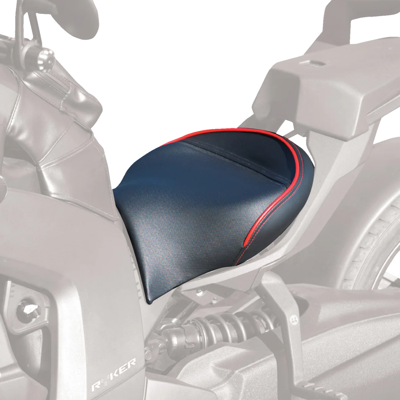 SHOW CHROME Ryker Combat Seat - Black w/ Red Trim - Can-Am Ryker 41-429 - Image 6