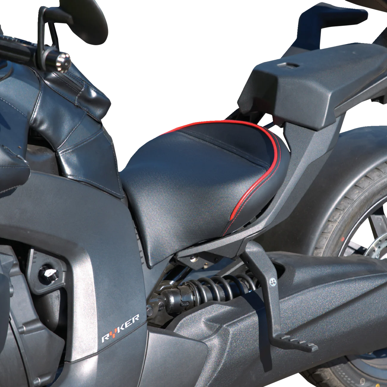 SHOW CHROME Ryker Combat Seat - Black w/ Red Trim - Can-Am Ryker 41-429 - Image 7