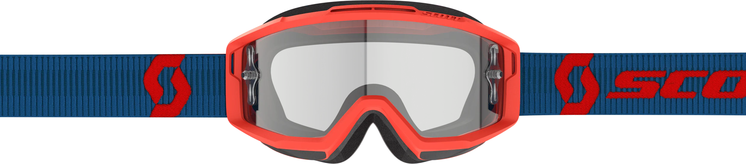 Split Otg Goggle Drk Blue/Neon Rd Clear Works - Image 2