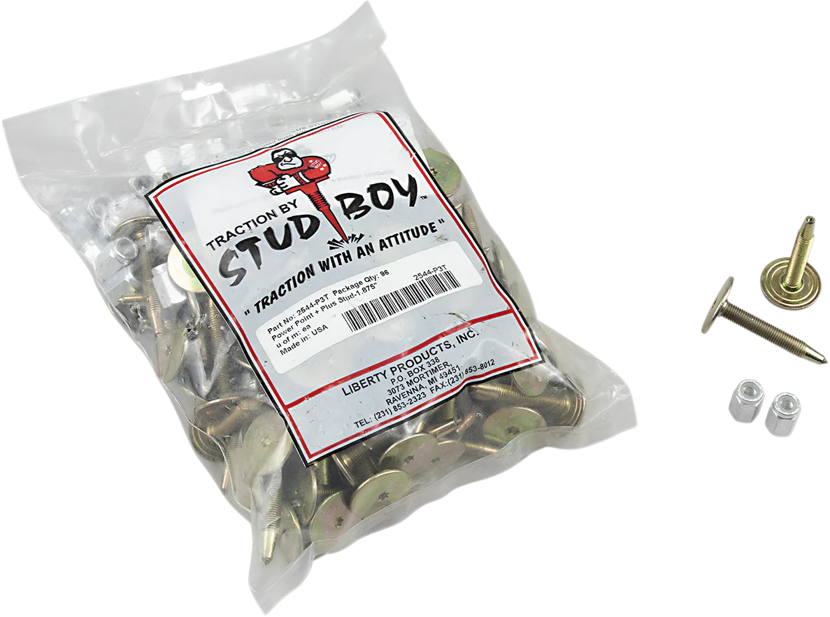 STUD BOY Studs with Locknuts - 1.375" - 96 Pack 2437-P3