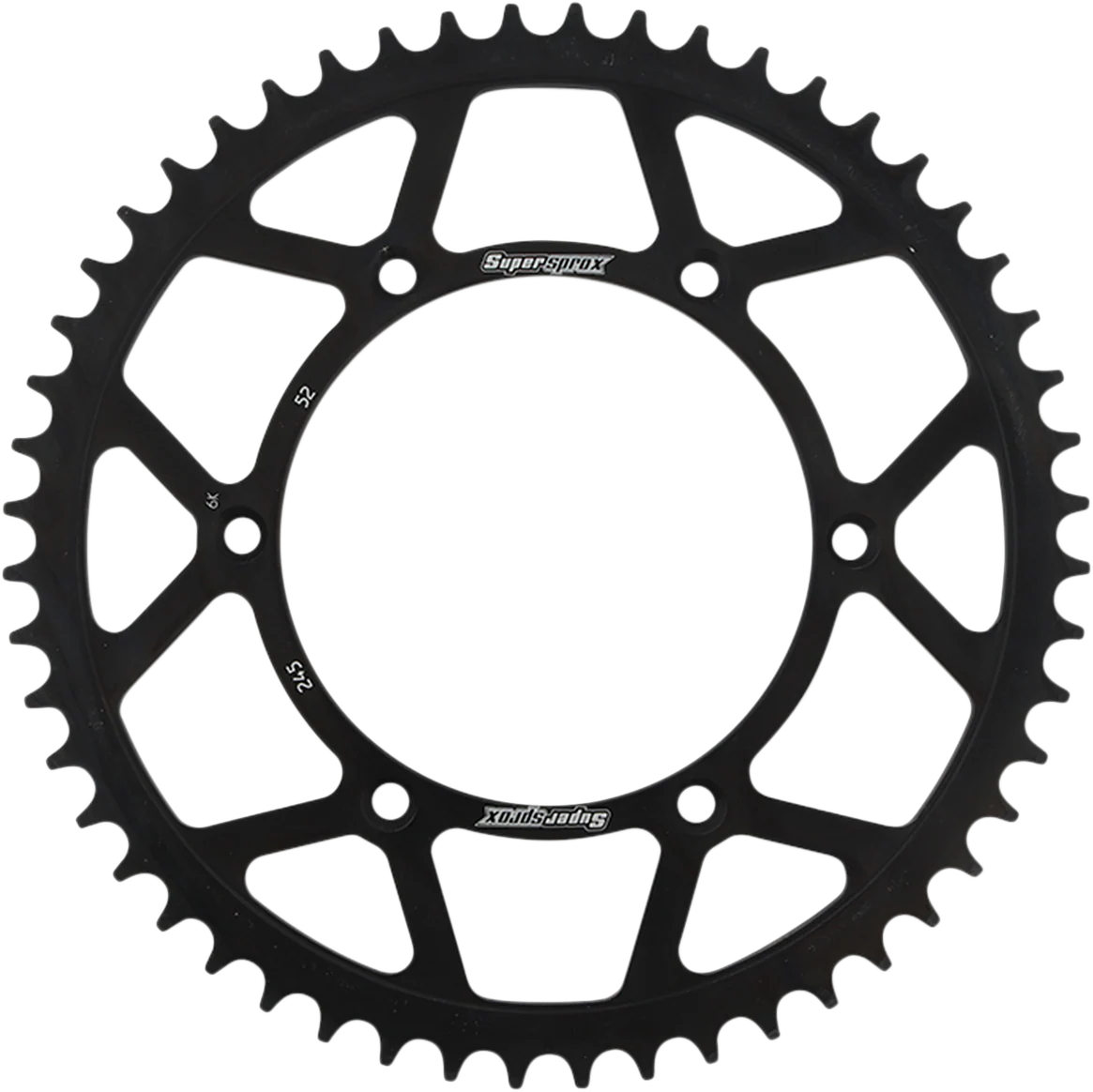 SUPERSPROX Steel Rear Sprocket - 52 Tooth RFE-245-52-BLK