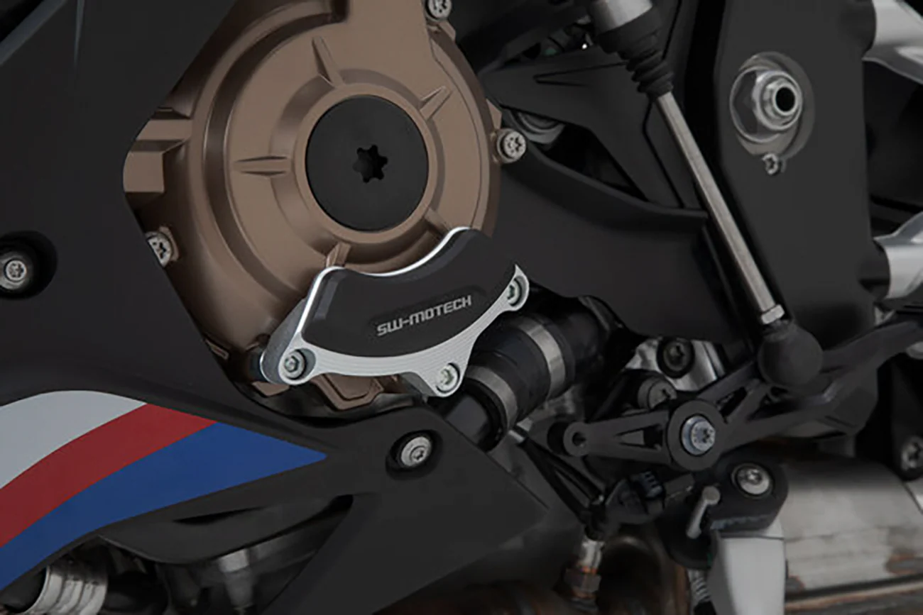 SW-MOTECH Engine Case Protector - Black/Silver - BMW - S1000 R | M1000 RR MSS.07.540.10100