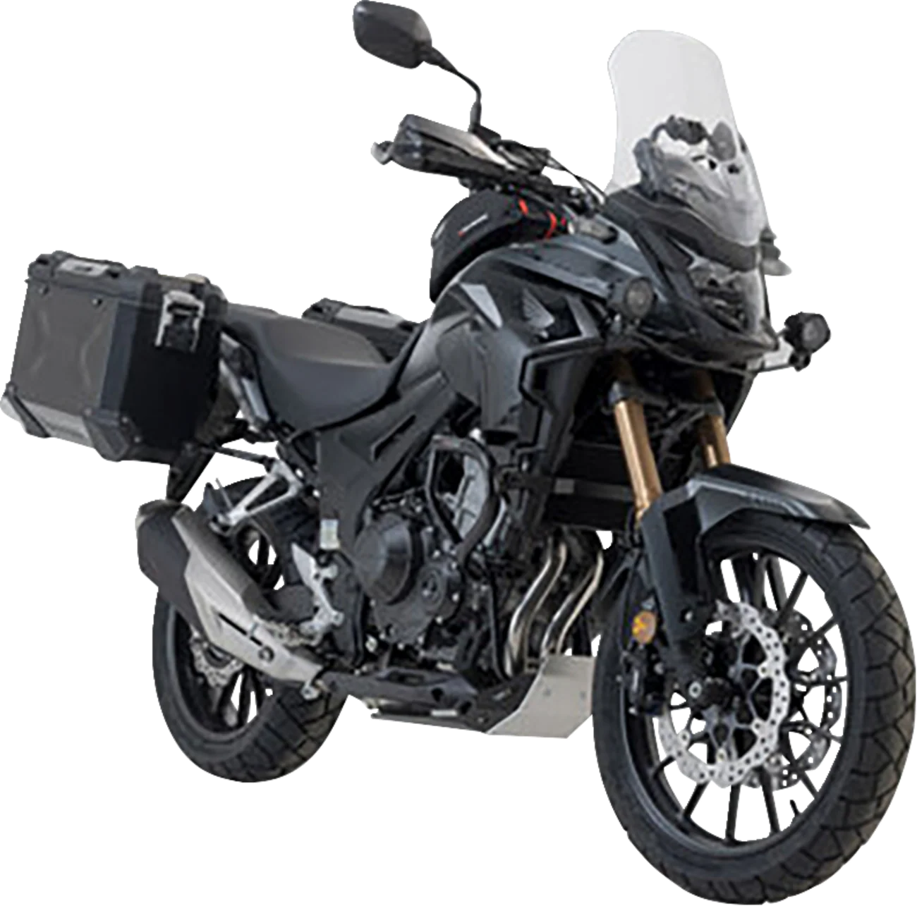 SW-MOTECH TRAX ADV Aluminum Case System - Black - Honda CB/CBR/NX 500 '13-'24 KFT.01.400.70001/B