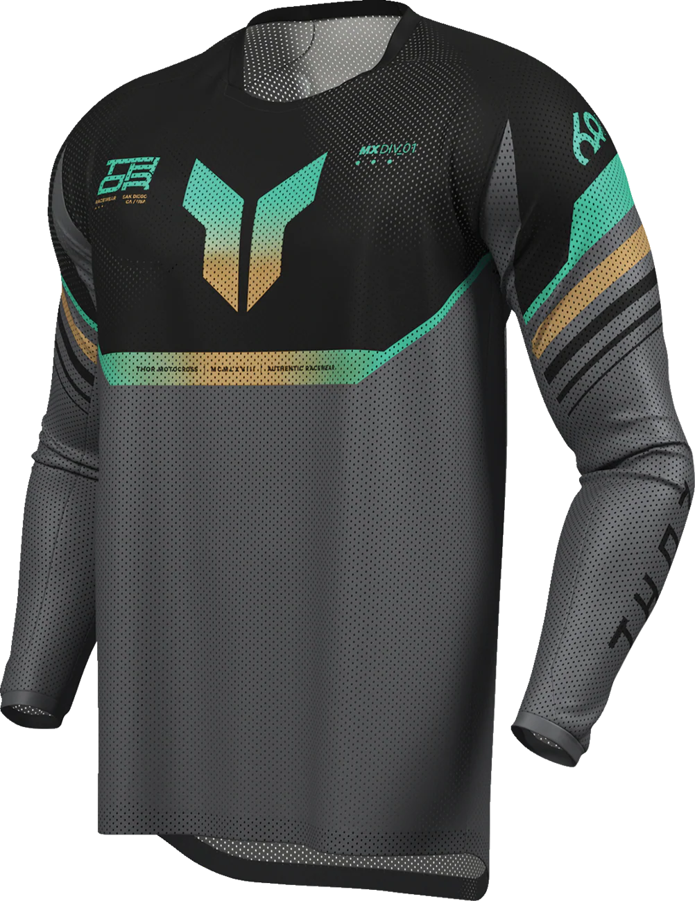 THOR Launchmode Air Raptor Jersey - Black/Charcoal - Medium 2910-8431 - Image 3