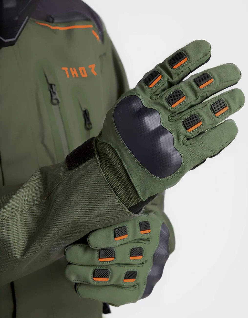 THOR Range Gloves - Army/Orange - XS 3330-8263 - Image 4