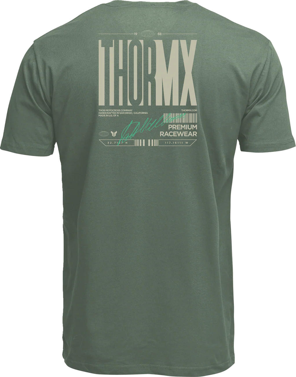 THOR Signature T-Shirt - Olive - 2XL 3030-25136 - Image 2