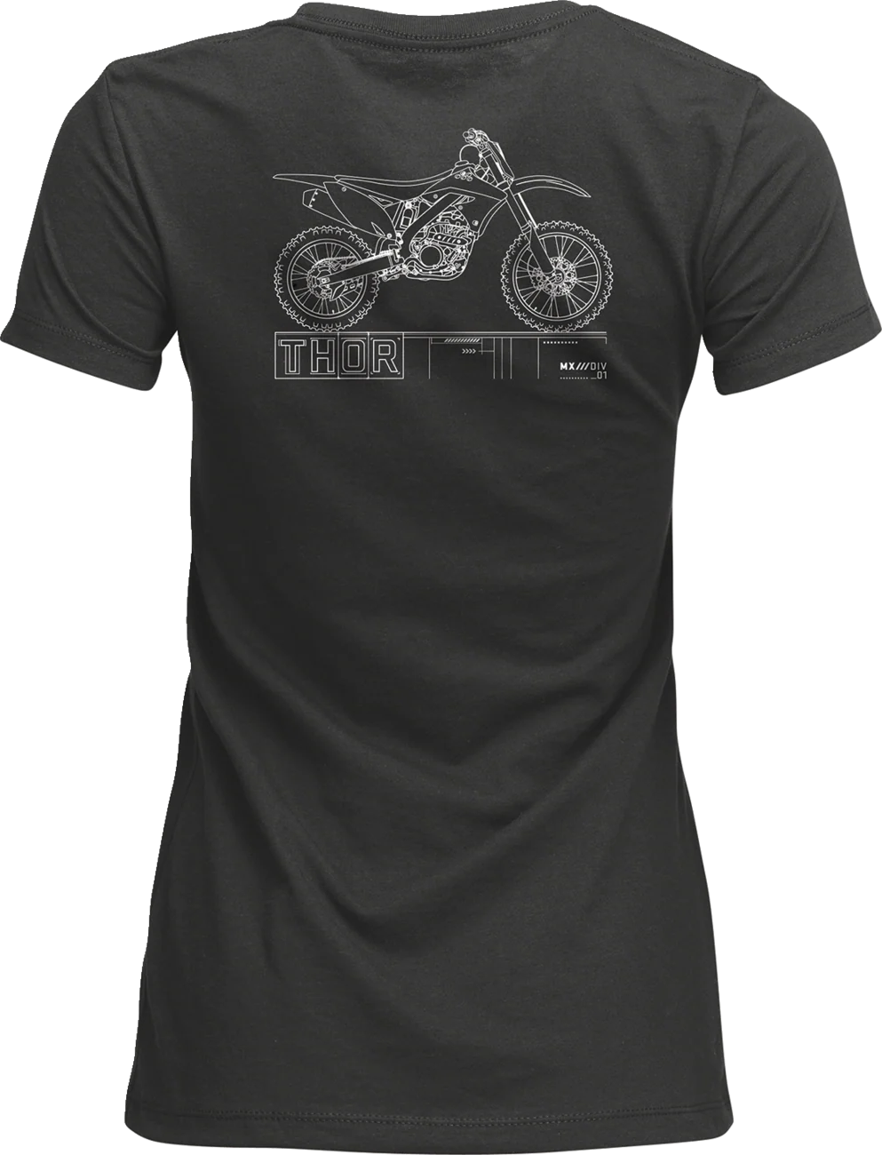 THOR Women's Blueprint T-Shirt - Charcoal - Medium 3031-4323 - Image 2