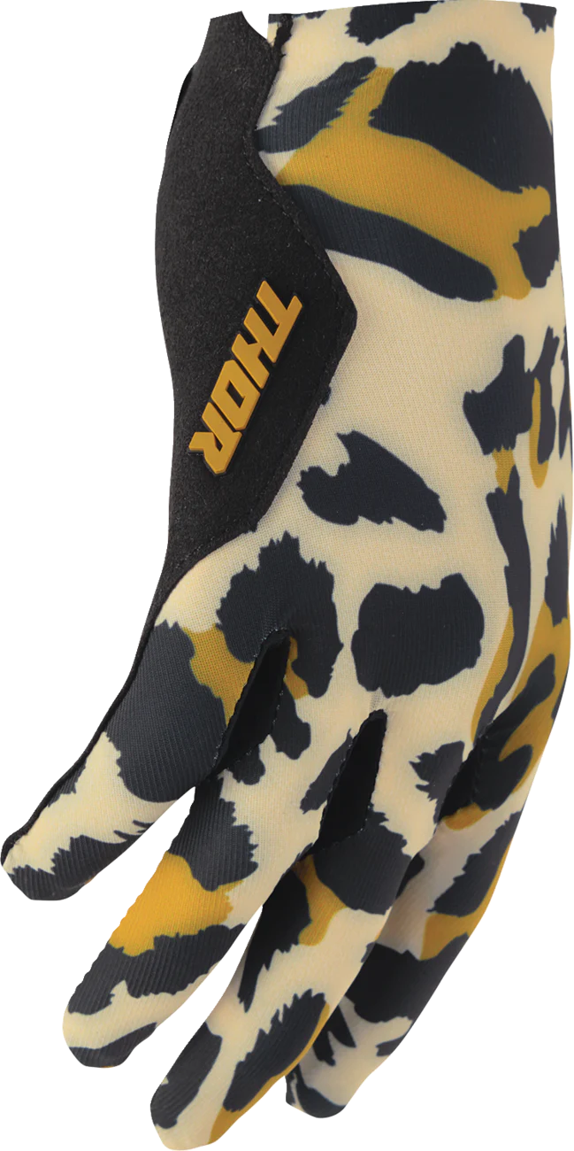 THOR Women's Sportmode Cheetah Gloves - Tan/Black - Large 3331-0310 - Image 3