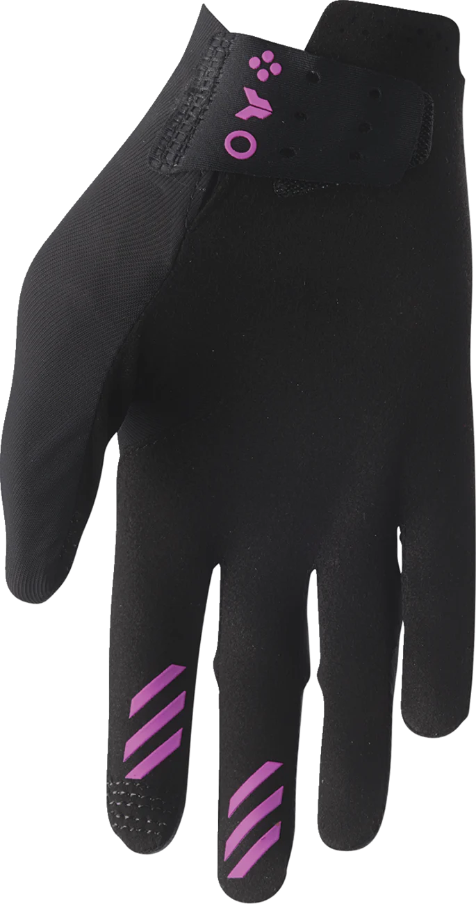 THOR Women's Sportmode Iconic Gloves - Black/Orchid - Medium 3331-0285 - Image 2