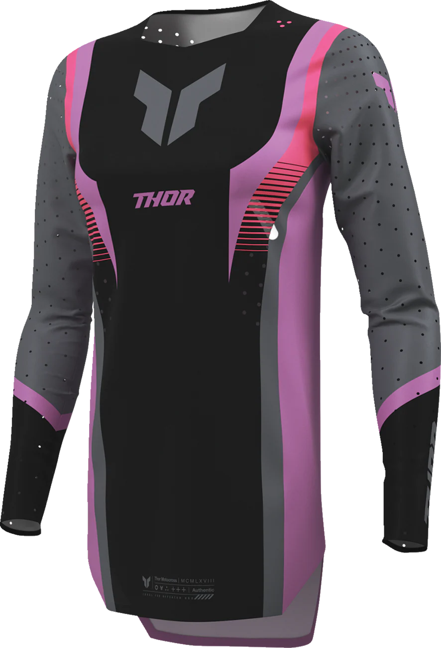 THOR Women's Sportmode Velocity Jersey - Black/Orchid - Small 2911-0331 - Image 3