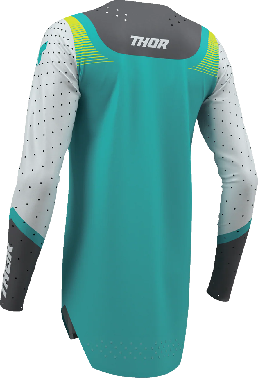 THOR Women's Sportmode Velocity Jersey - Gray/Aqua - Medium 2911-0337 - Image 2
