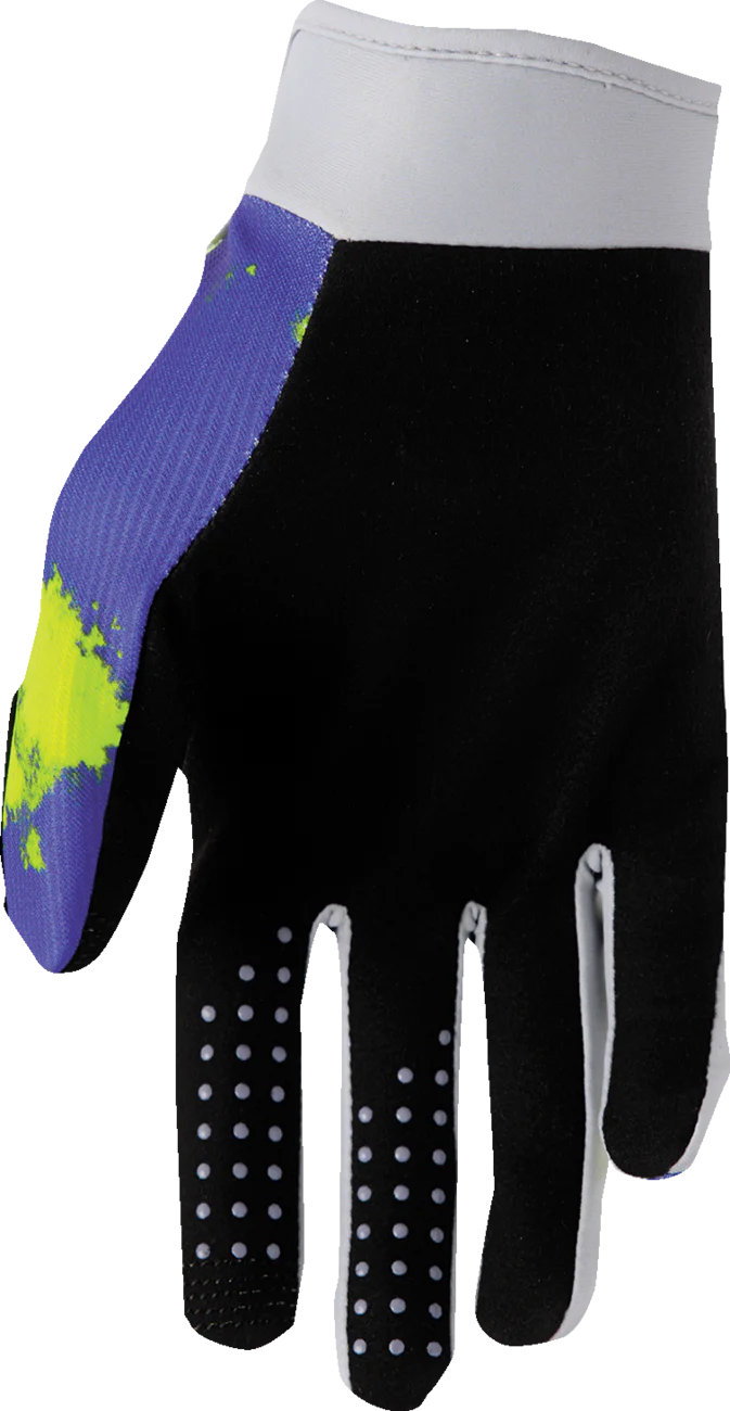 THOR Youth Launchmode Bleach Gloves - Gray/Acid - Large 3332-1911 - Image 2