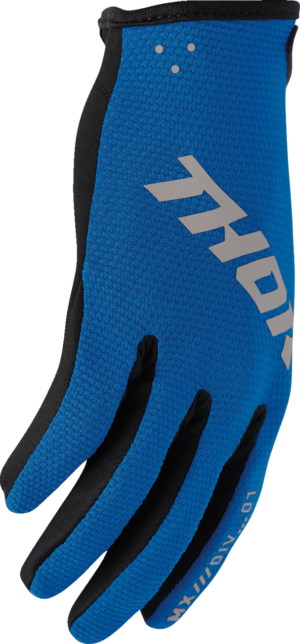 THOR Youth Ridemode Static Gloves - Blue - Medium 3332-1932 - Image 3