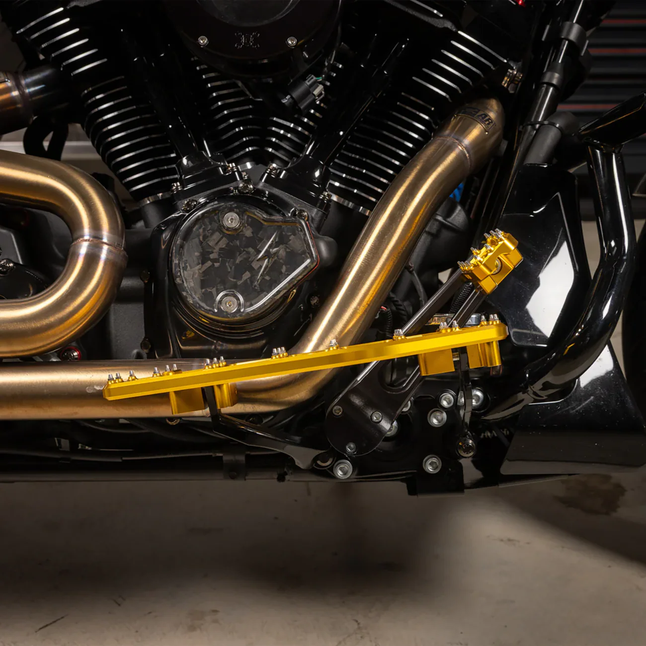 THRASHIN SUPPLY CO. Aggressor Brake Pedal - Gold - Touring TSC-2221-5 - Image 3