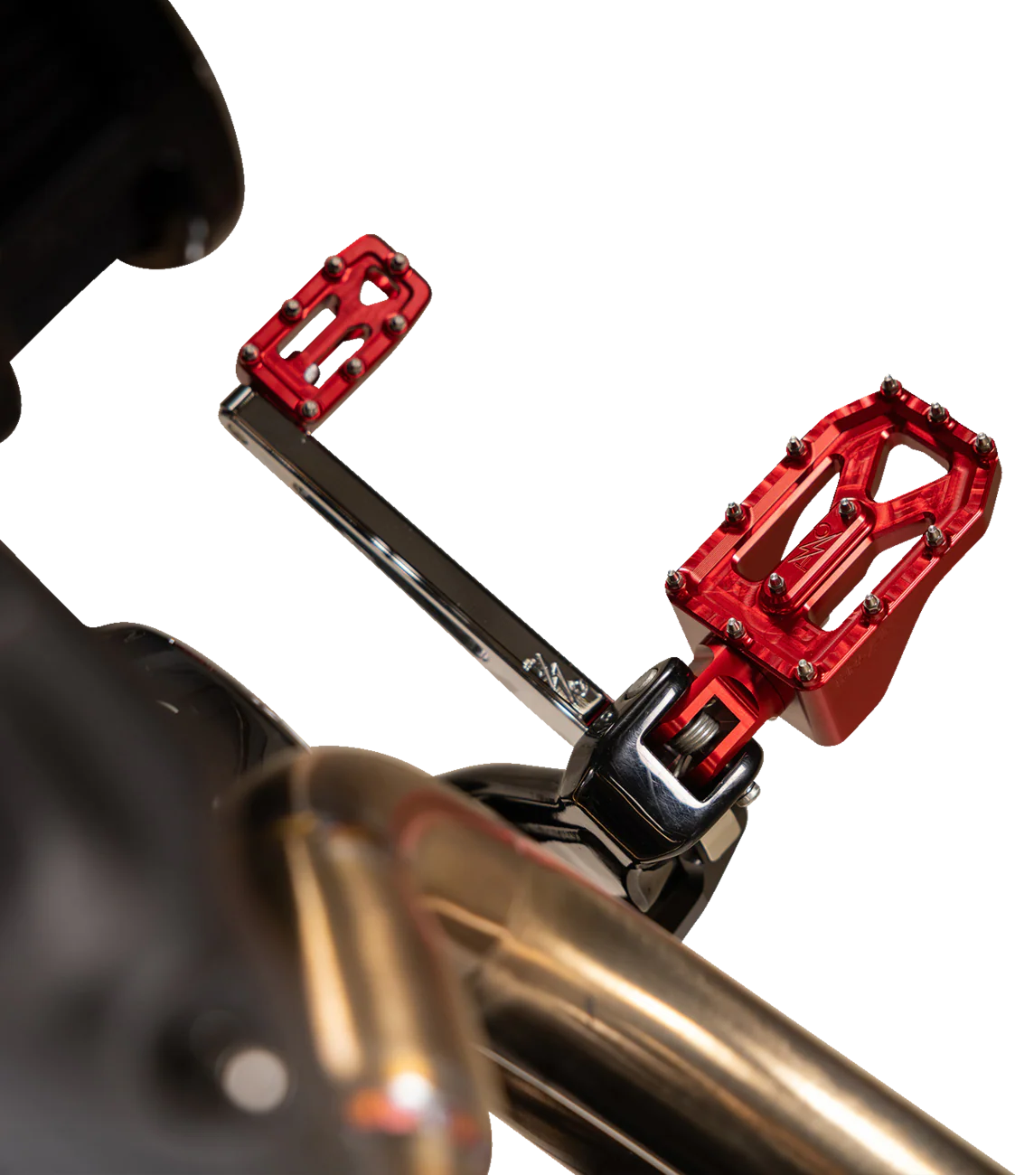THRASHIN SUPPLY CO. Aggressor Foot Pegs - Rear- Red - HD '72-'25 TSC-2022-2-D - Image 4