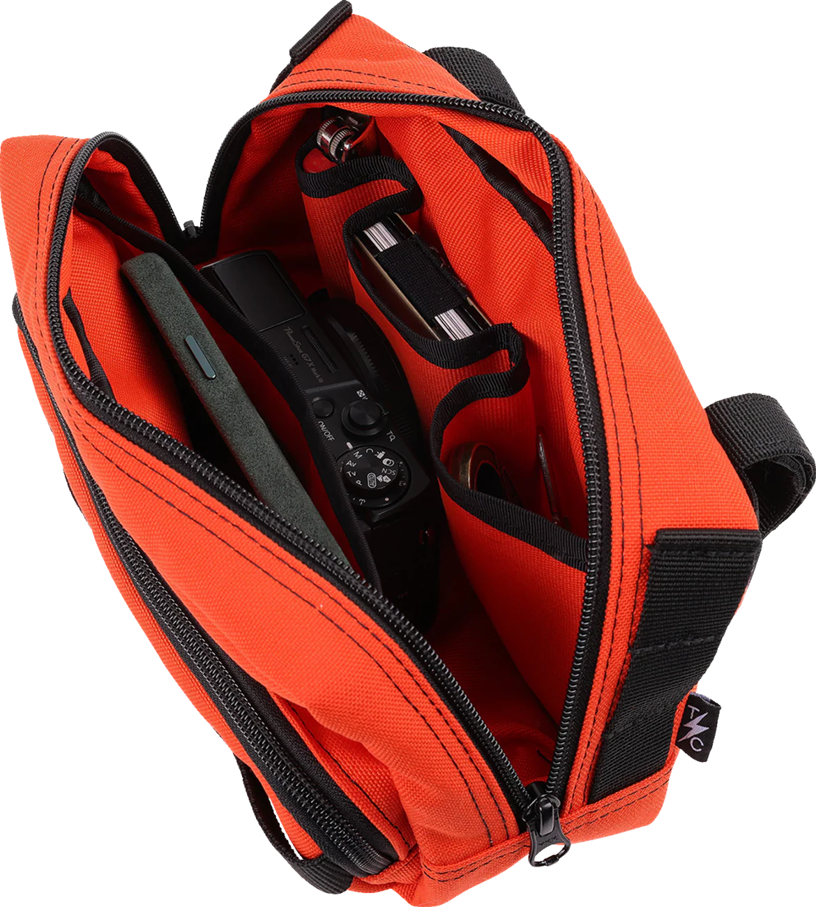 THRASHIN SUPPLY CO. Handlebar Bag Plus - Orange THB-0028 - Image 5