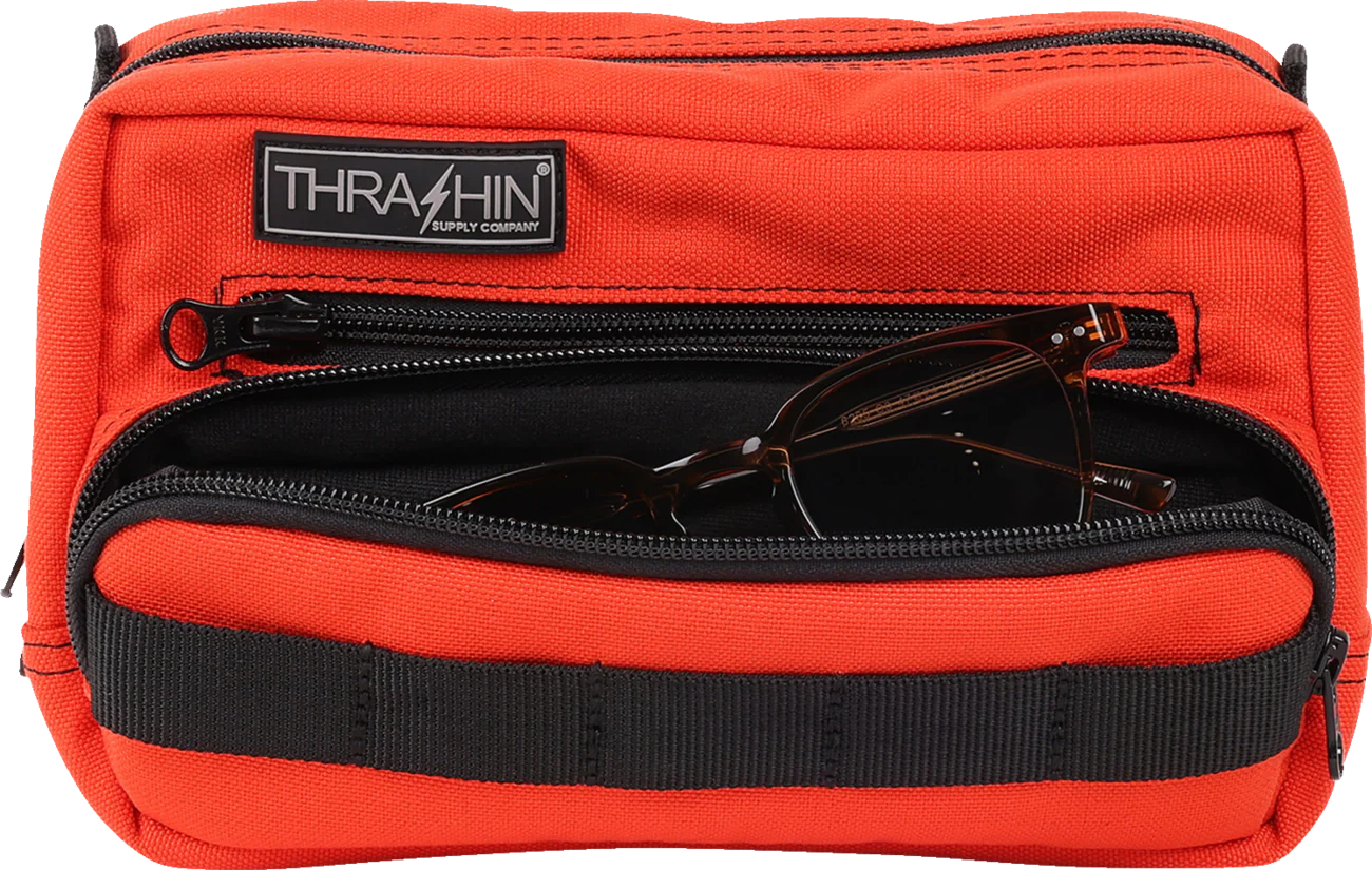 THRASHIN SUPPLY CO. Handlebar Bag Plus - Orange THB-0028 - Image 6