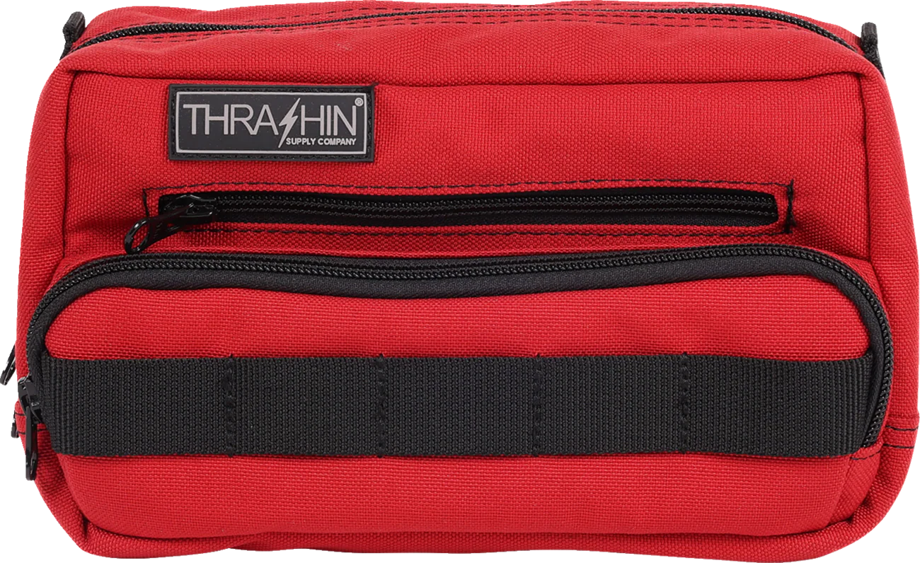 THRASHIN SUPPLY CO. Handlebar Bag Plus - Red THB-0017