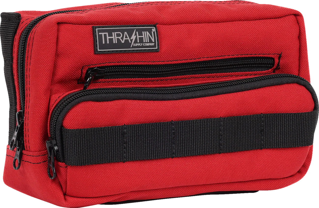 THRASHIN SUPPLY CO. Handlebar Bag Plus - Red THB-0017 - Image 3