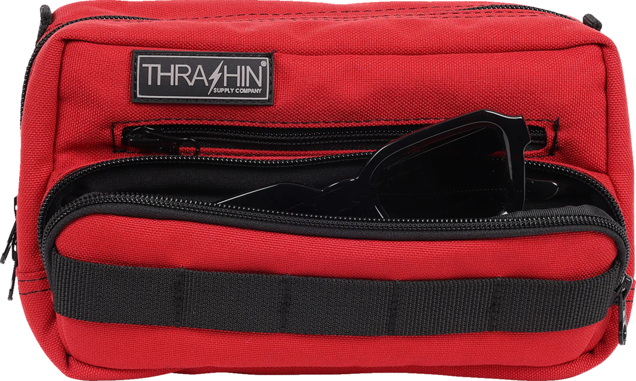 THRASHIN SUPPLY CO. Handlebar Bag Plus - Red THB-0017 - Image 5