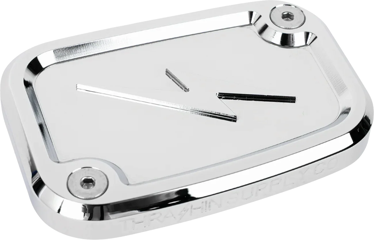 THRASHIN SUPPLY CO. Master Cylinder Cover - Brake - Front - Chrome TSC-3176-3