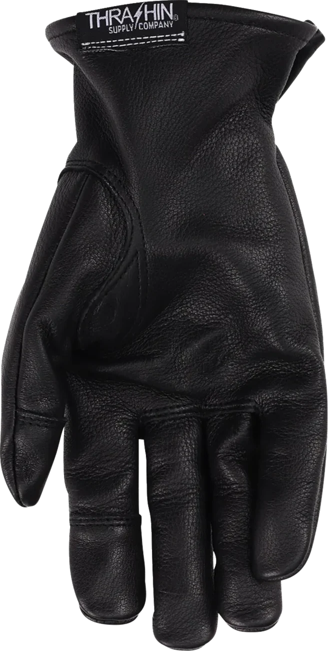 THRASHIN SUPPLY CO. Roper Leather Gloves - Black - 2XL TRG-01-12 - Image 3