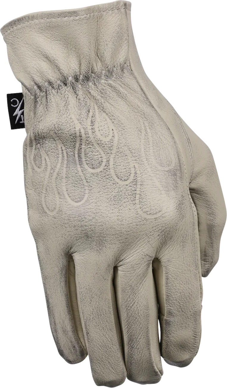 THRASHIN SUPPLY CO. Roper Leather Gloves - Bone White - 3XL TRG-00-13 - Image 3