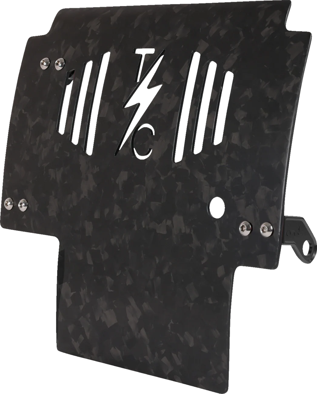 THRASHIN SUPPLY CO. Skid Plate - Carbon Fiber/Forged - With Black Brackets - FLHX/FLTRX TSC-3035-1