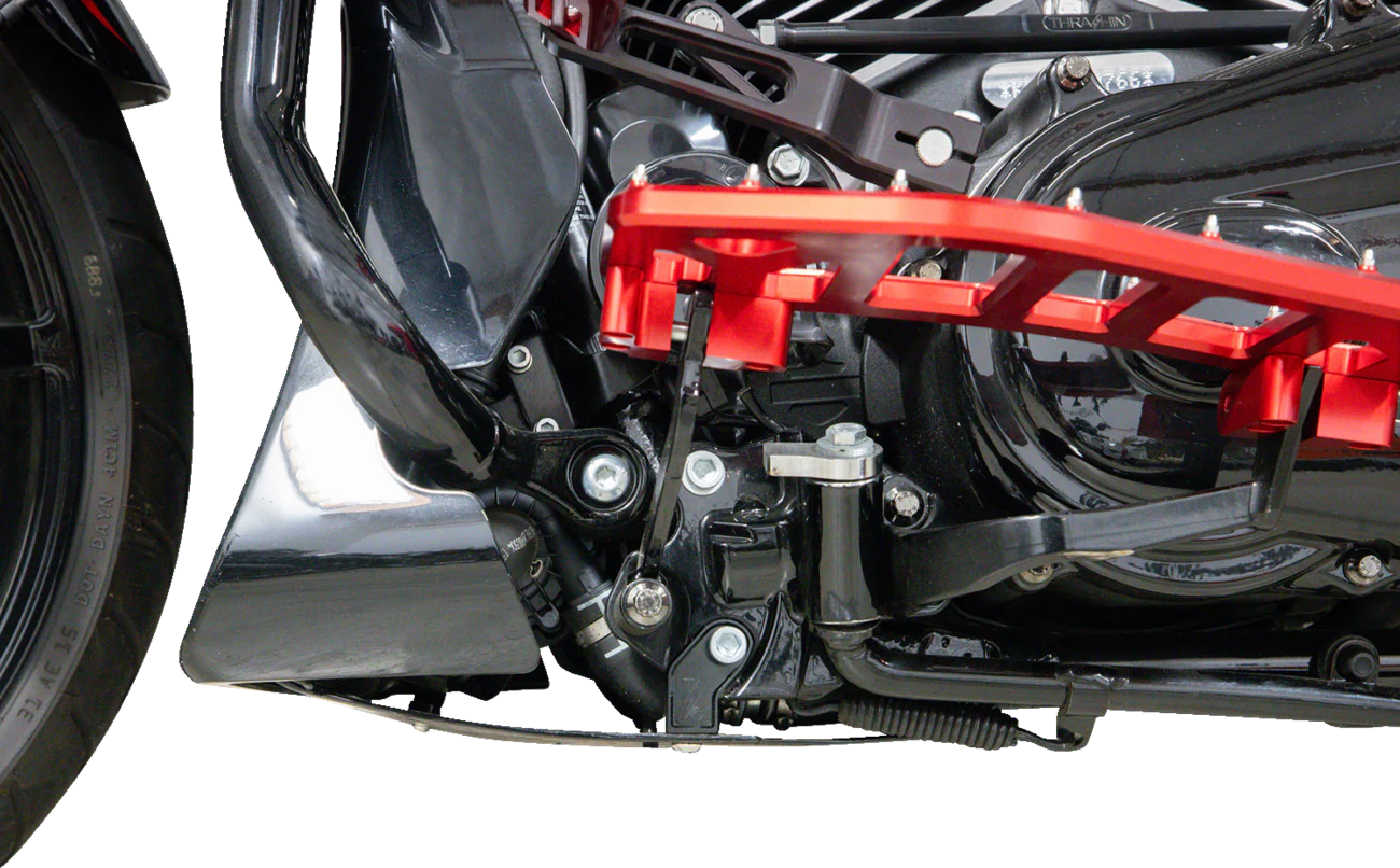 THRASHIN SUPPLY CO. Skid Plate - Carbon Fiber/Forged - With Black Brackets - FLHX/FLTRX TSC-3035-1 - Image 4